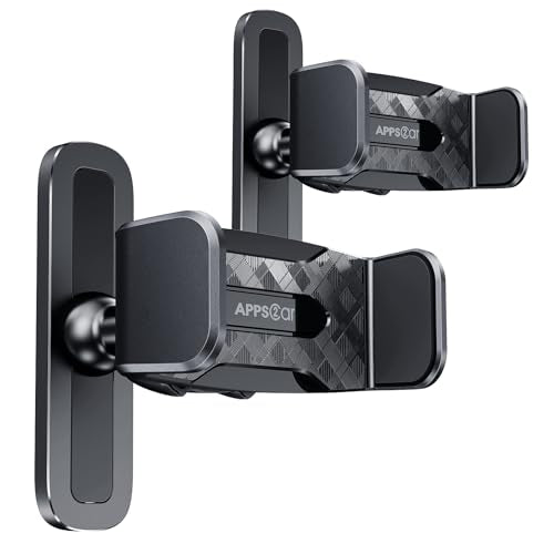 APPS2Car [2 Pack] Gym Magnetic Phone Holder, 360 Adjustable, Compatible with 4.7-6.5" Smartphones, Alloy Base and Joint, Black - size: Black - 2 Pack