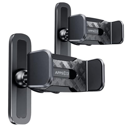 APPS2Car [2 Pack] Gym Magnetic Phone Holder, 360 Adjustable, Compatible with 4.7-6.5" Smartphones, Alloy Base and Joint, Black - size: Black - 2 Pack