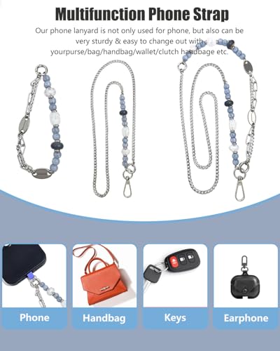 Phone Lanyard, On-the-Go Universal Crossbody Strap Neck Lanyard with Phone Tether Patches for Most Cellphones - color: S