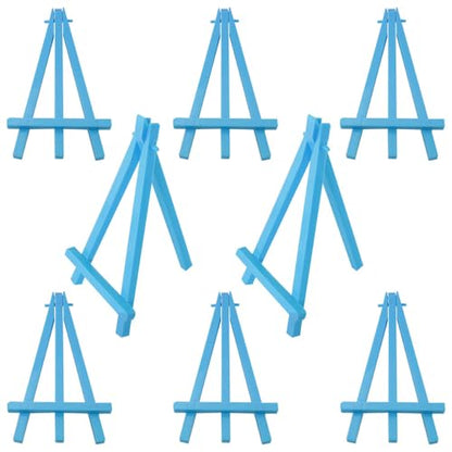 8PCS Plastic Display Easel Mini Frame Photo Frame Stand Blue Folding Desktop Stand Tripod Phone Holder Poster Holder Memo Holder Name Card Holder Photo Holder
