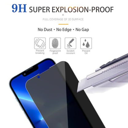 2 Pack Privacy Screen Protector for iPhone 13 Pro/ 14/13 6.1 Inch