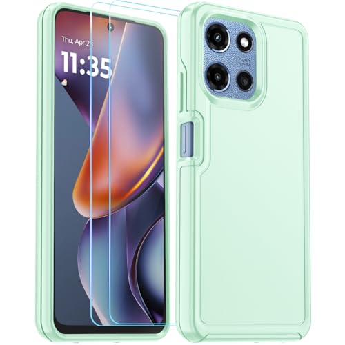 for Motorola Moto G 5G 2025/2026 Case with HD Screen Protector, Moto G Play 2026 Heavy Duty Shockproof Military Grade Full Body Protection Phone Cover (Jade Green) - color: Jade Green