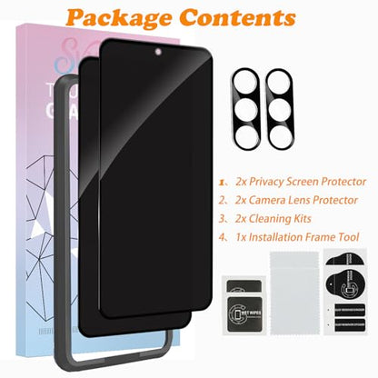 Privacy Screen Protector for Samsung Galaxy S24 Plus+Camera Lens Protector - size: Galaxy S24 Plus 2+2