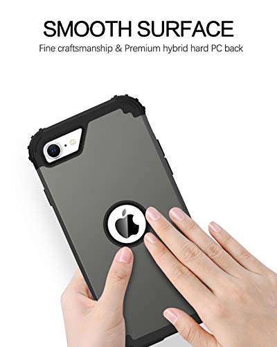 BENTOBEN for iPhone SE 2022 Case and Phone Case iPhone SE 2020, Heavy Duty 3 in 1 Full Body Rugged Shockproof Hybrid Hard PC Soft Rubber Bumper Drop Protective Girl Women Boy Men iPhone Cover,Gunmetal - color: Black/Gunmetal