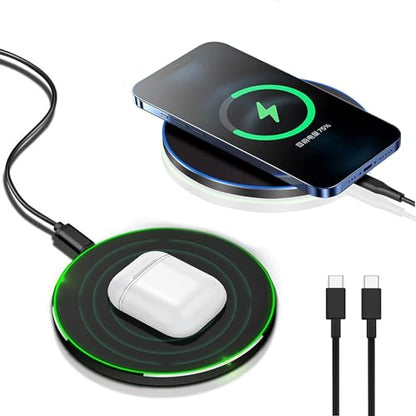 TRON Wireless Charger, TR2 Model, Fast Charging Pad, Black, Compatible with Smartphones, Universal Charging for Mobile Devices