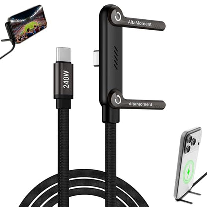 Invisible Holder Charger Cable, 240W PD Fast Charging, 4.9FT - size: 1PCS ( 1 USB-C to USB-C)