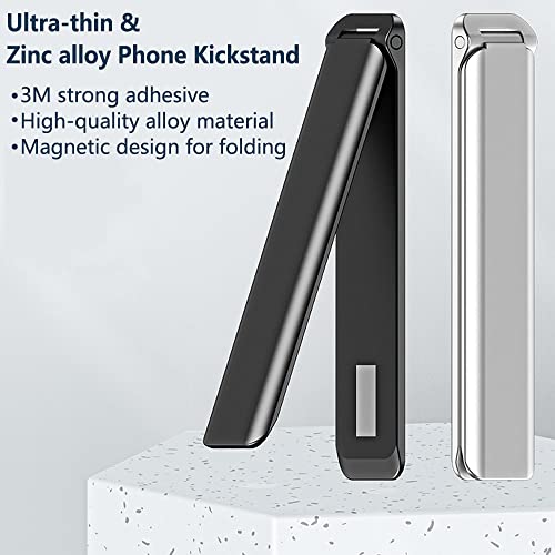 Kinizuxi Cell Phone Kickstand,Vertical and Horizontal Aluminum Phone Stand for Desk,Adjustable Phone Holder Stand for Desk Compatible with iPhone 14/13/12/11Samsung Huawei All Smartphones-Black - color: Black