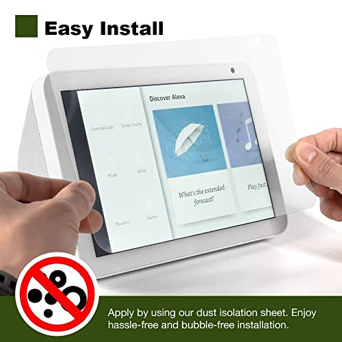 Anti Scratch/Anti Glare/Anti Fingerprint Anti-Sparkle AG2 High Transmittance Easy Install [Bubble-Free] Matte Unbreakable PET Screen Protector for Amazon Alexa Echo Show 8 (1st Gen, 2019 release) [2 Pack]