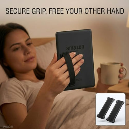 Hand Holder Strap for ipad, Tablet Hand Holder Strap, Universal Handle Grip for iPad Kindle, Mini Tablets and Cases (Black Blue) - 2PC - color: Black Blue