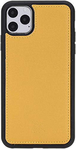 Venito Lucca Leather Case Compatible with iPhone 11 Pro Max (6,5inch) – Extra Secure with Padded Back Cover -Yellow - color: Yellow, size: iPhone 11 Pro Max