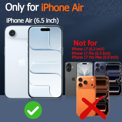 Battery Case for iPhone Air, Enhanced 12000mAh Portable Protective Wireless Charging Case Support Carplay Compatible with iPhone Air (6.5 inch) Rechargeable Battery Charger (Black) - size: iPhone Air
