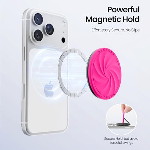ORNARTO Vortuxe for MagSafe Phone Grip with Kickstand, Hot Pink - color: Hot Pink