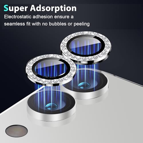 Zeking 2 Set for Samsung Galaxy Tab S11 Ultra Bling Camera Lens Protector - color: BlingSilver