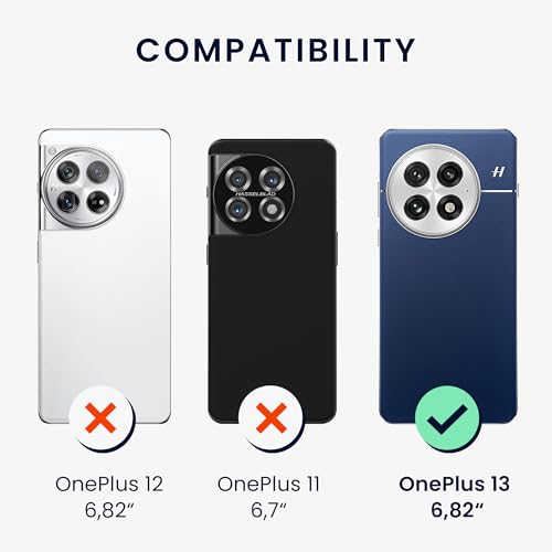 kalibri Aramid Fiber Case Compatible with OnePlus 13 - Case Super Slim Strong Protective Phone Cover - Black Matte - size: 13