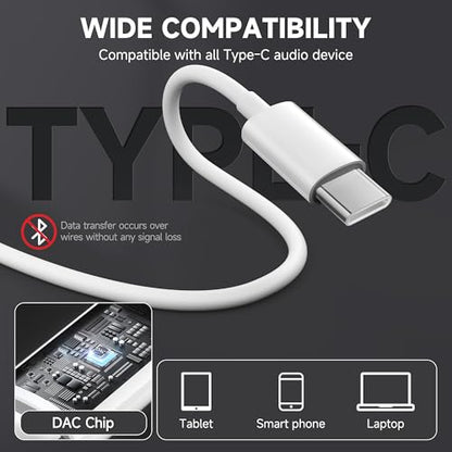 Wired Headphones USB C, [𝐀𝐩𝐩𝐥𝐞 MFi Certified] iPhone 17 Earphones Wired with USB-C Connector for iPhone 17/16/15 Pro Max Earbuds (Built-in Mic & Volume Control)