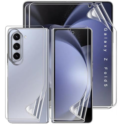 2 Sets Screen Protector for Samsung Galaxy Z Fold 5-7.6", Front/Back Full Coverage Soft Protective Film, Premium Folding,HD Clear Scratch Resistant - size: Samsung Galaxy Z Fold 5