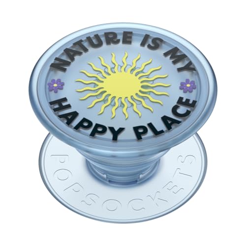 PopSockets Adhesive Phone Grip, Holder, Phone Stand, Plant-Based - Nature - color: Nature Is My Happy Place Translucent