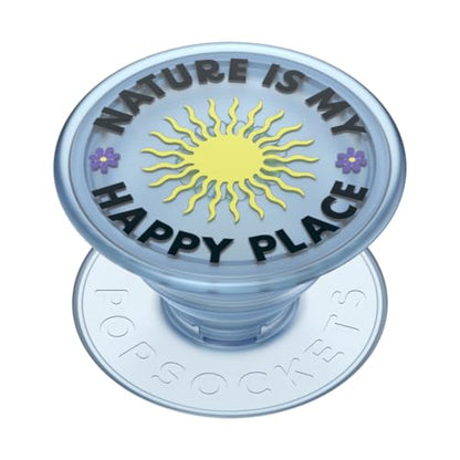 PopSockets Adhesive Phone Grip, Holder, Phone Stand, Plant-Based - Nature - color: Nature Is My Happy Place Translucent