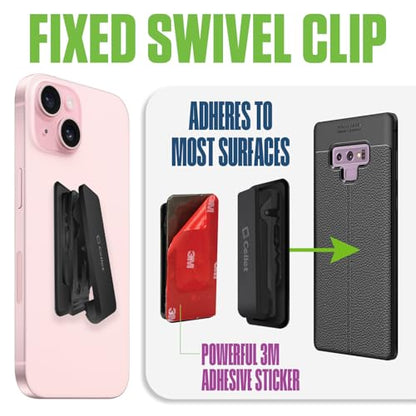 Belt Clip Cell Phone Holder – 3M Adhesive Belt Clip Phone Holster GPS, Walkie-Talkie Compatible with iPhone 14 Pro Max Plus 13 12 11 Galaxy Z Fold, Z Flip S22 S21 Google Pixel LG Moto