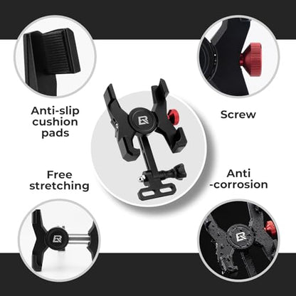 ROCKBROS Aluminum Bike Phone Mount for 4.7-7.1" Phones Stem Mount - style: Stem Mount