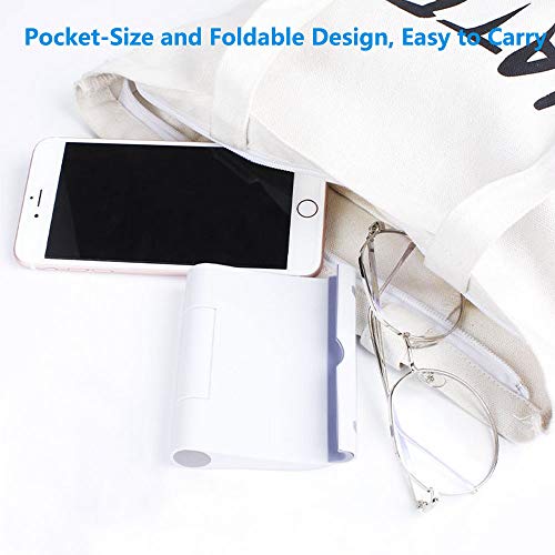 VOVIGGOL 4 Pack Cell Phone Stand for Desk, Foldable Cell Phone Holder Mobile Stand Phone Dock, Adjustable Tablet Stand Holder Compatible with iPhone 12 Pro 11 Xs X 8 iPad Samsung (Black & White) - color: 2 Black & 2 White