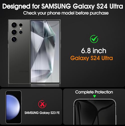 3 Pack Soft TPU Screen Protector for Samsung Galaxy S24 Ultra 5G 6.8 inch, [Not Glass] HD Clear Soft Flexible TPU Hydrogel Protective Film for Galaxy S24 Ultra - Support Fingerprint Reader, Scratch Resistant - size: Samsung Galaxy S24 Ultra