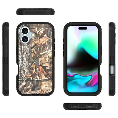 CoverON Rugged Designed for Apple iPhone 16 Case, Heavy Duty Constuction Military Grade A Etched Grip Hybrid Rigid Armor Skin Cover Fit iPhone 16 Phone Case - Camo - color: Camouflage