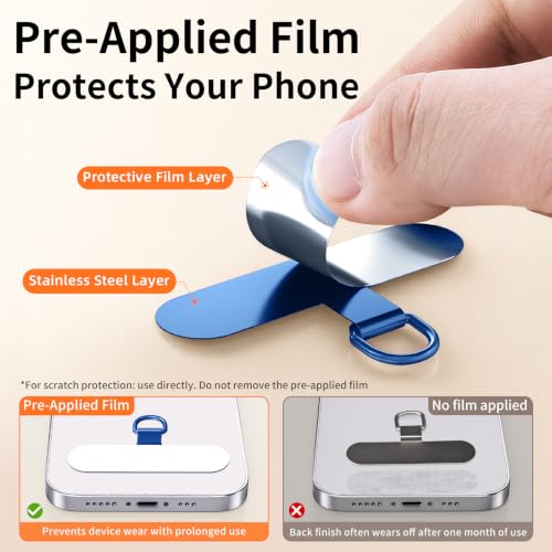 saxsion Lanyard for Phone, Self-Locking Phone Wrist Strap with 0.4mm Ultra-Thin Clip & 360° Hook, Anti-Drop and anti theft phone Strap(Blue) - color: Blue