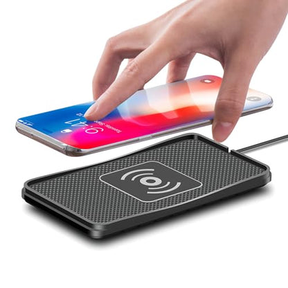 15W Fast Non-Slip Wireless Car Charger Pad with Adapter Type C - size: 7" L x 3.7" W - 39.4" Adapter - Type C