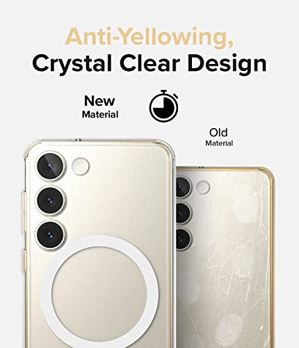 Ringke for Samsung Galaxy S23 Case [Fusion Magnetic Matte Clear] | Compatible with MagSafe, Oil & Dirt Resistant, Anti-Fingerprint Technology Prevents Oily Smudges, Feels Velvety Soft - size: Galaxy S23