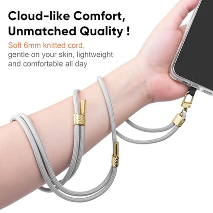 Phone Lanyard Crossbody/Neck Universal Adjustable Cell Phone Strap - color: Black