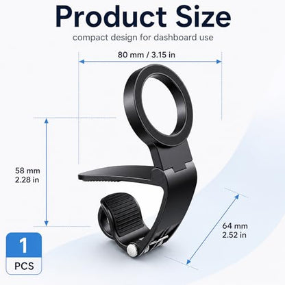 Magnetic Car Phone Holder for Dashboard(Magnetic Ring Included)
