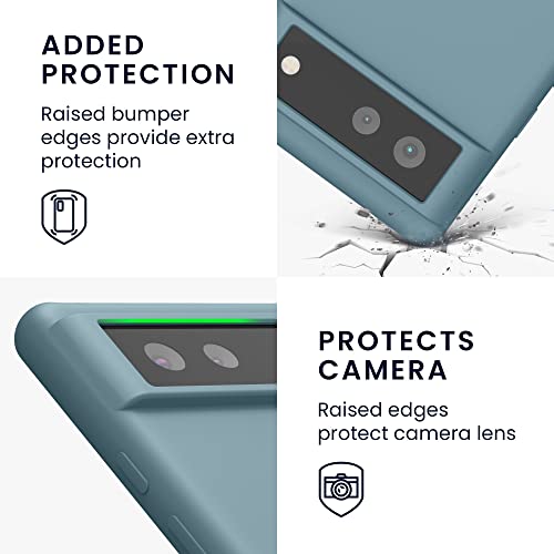 kwmobile Case Compatible with Google Pixel 6 Case - TPU Silicone Phone Cover with Soft Finish - Arctic Night - color: Arctic Night, size: Pixel 6