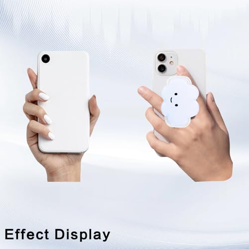 Phone Grip Cute 2D Cloud Shape Collapsible Expandable, Smartphone Tablet Cell Phone Grip Stand Holder (Blue) - color: Blue