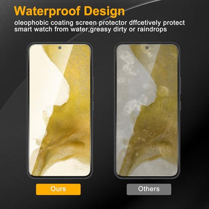 2 Pack Privacy Screen Protector for Samsung Galaxy S22/S23 5G, Anti Spy Tempered Glass 9H Hardness, Black Protector Anti Spy, Bubble Free, Anti-Scratch - size: Galaxy S22/S23 FK2