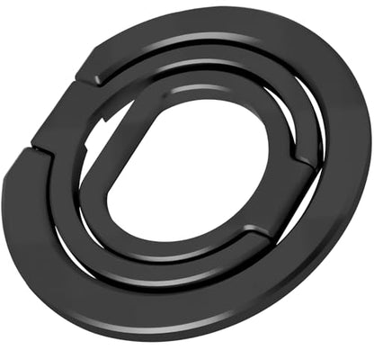 Phone Ring Holder for MagSafe,360°Rotation Magnetic Phone Grip Ultra-Thin & Lightweight Kickstand for iPhone 17/16/15/14/13/12 Series Black - color: Black