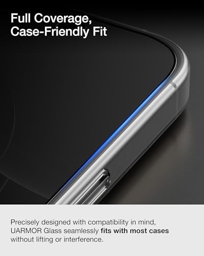 UARMOR Glass 3 Pack Screen Protector for iPhone 17 Pro, 9H Tempered Glass with Easy Installation Kits, Shatterproof, Case-Friendly Fit - HD Clear (iPhone 17 Pro) - size: iPhone 17 Pro