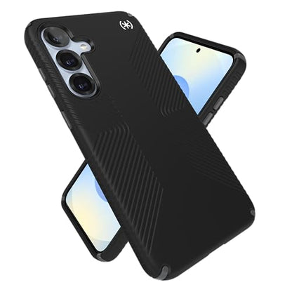Speck Samsung Galaxy S25 Plus Case - 13-Foot Drop Protection, No-Slip Grips - Samsung S25 Plus Case - Raised Bezel and Enhanced Buttons - Presidio 2 Grip - Black/Slate Grey (Pack of 1) - color: Black, size: Galaxy S25+