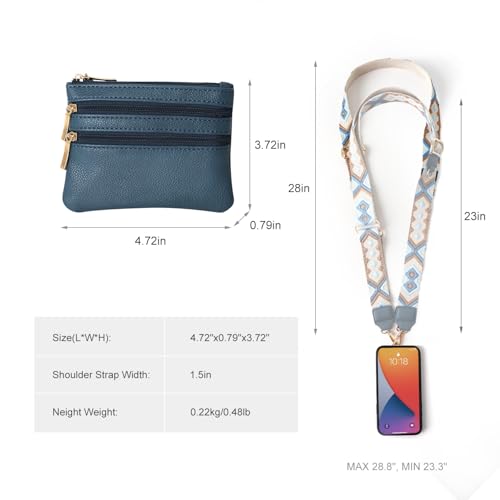 Cell Phone Strap Crossbody Universal Phone Lanyard Adjustable Strap Compatible with Most Smartphones Aztech - color: Skyblue