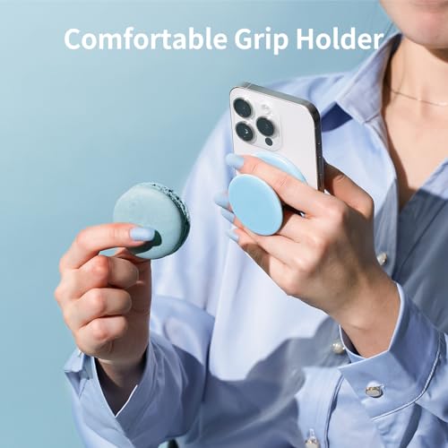 Sinjimoru Magnetic Phone Grip for MagSafe, Soft Silicone, Lavender - color: Lavender