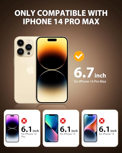 PDDKISS 2 Pack Privacy Screen Protector for iPhone 14 Pro Max - size: for iPhone 14 Pro Max - 6.7 inch