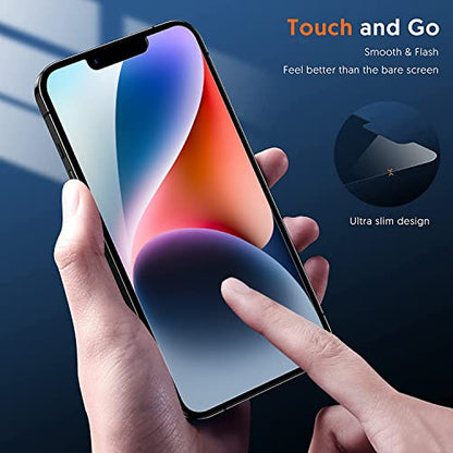 Fotbor for iPhone 14 Privacy Screen Protector[2 pack]+Camera Lens Protector[2 pack] with Easy Installation Frame,9H Tempered Glass Film[6.1 Inch] - size: iPhone 14-6.1 inch