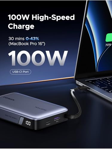 UGREEN Nexode 20000mAh 145W Built-in USB-C Power Bank