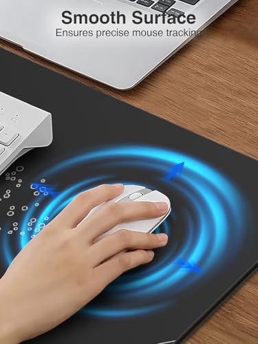 Magnetic Wireless Charging Mouse Pad, 31.5"x15.8" Large Desk Mat - color: Black-31.5"x15.8"-Mag-Sea