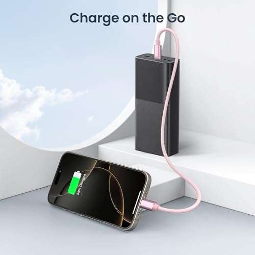 Elebase for iPhone Duo 18 Pro USB Charging Adapter Kit,Multi USB C Adaptor - color: Pink