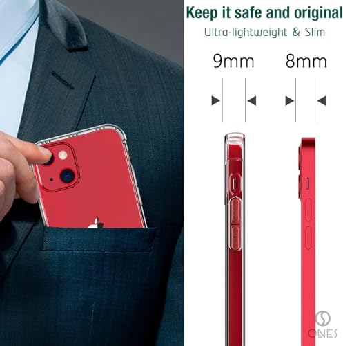 ONES Clear Case for iPhone 15 Plus Anti-Yellowing Crystal Clear Case, Military-Grade Shockproof Slim Transparent Phone Cover with Camera Guard - color: HD High Transparency, size: iPhone 15 Plus
