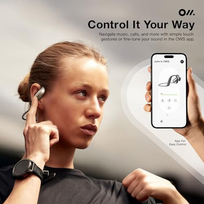 Oladance OWS Sports True Wireless Open-Ear Headphones, IPX8, 15H Playtime - color: Silver