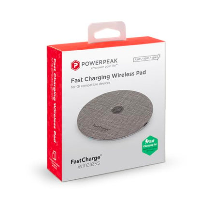 Wireless Fast Charger, 15W Aluminum Fast Charging Pad, USB-A to USB-C Cable Included, Compatible with iPhone Apple & Android | Gray (Pad)