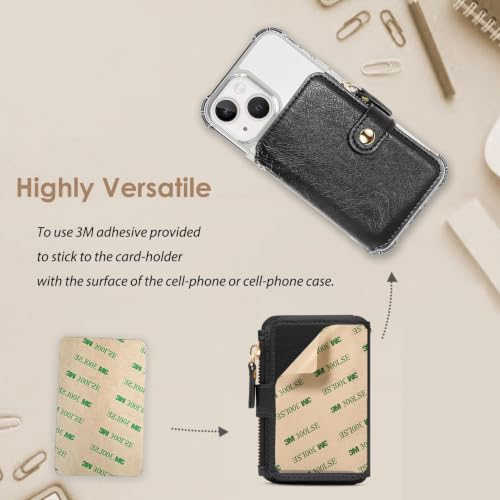 M-Plateau Phone Wallet Stick On with Adhesive and Removable Lanyard