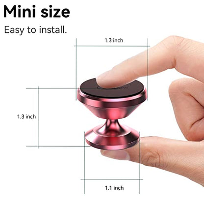 【2-Pack】Magnetic Phone Holder for Car Dash Strong Magnetic Car Phone Mount - color: Rose Gold